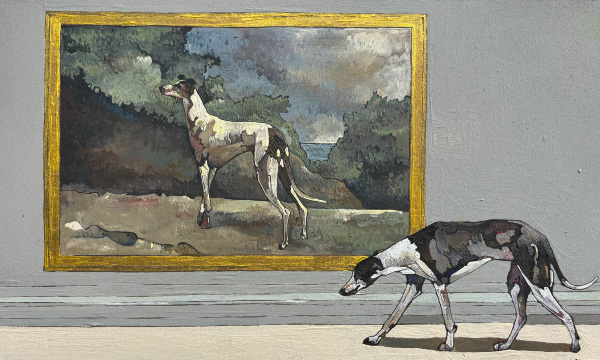 A Greyhound with his Old Master